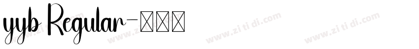 yyb Regular字体转换 yyb Regular字体转换